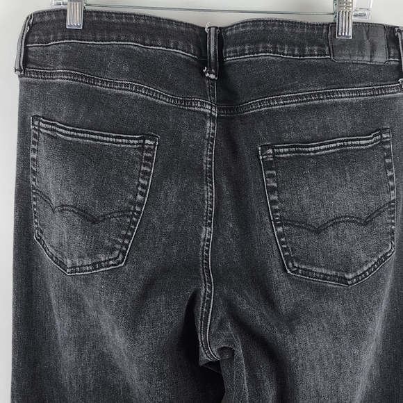 American Eagle Jeans Mens 36x32 Airflex+ Black Stretch Mid Rise Denim - Picture 8 of 9